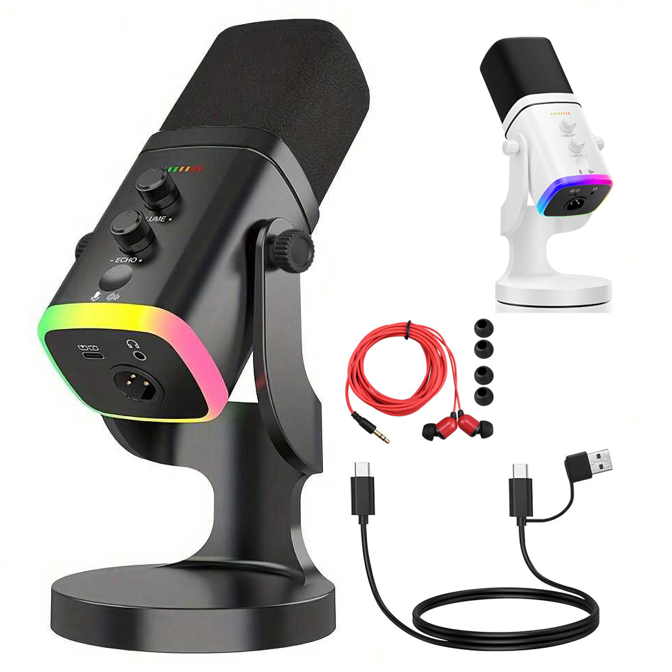 Gaming Headset Rgb - USB/XLR Dynamic Microphone for Gaming Streaming
