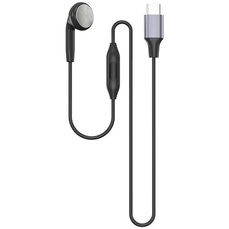 Wired Earphone Mic - DT75BG Type C Single Earbud with