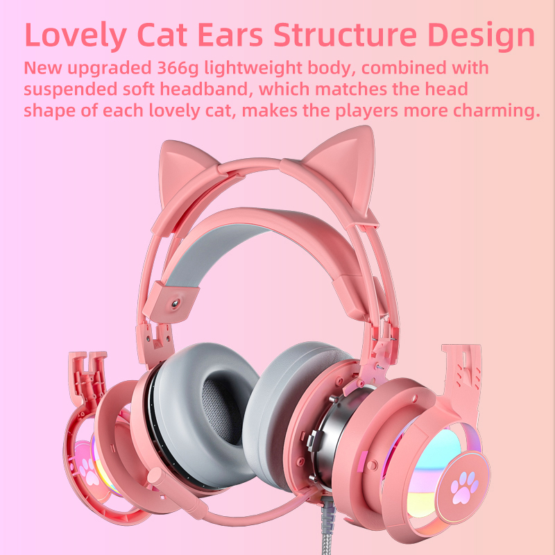 Pink Gaming Headset for PC, PS - Gaming Headset Rgb recension och pris