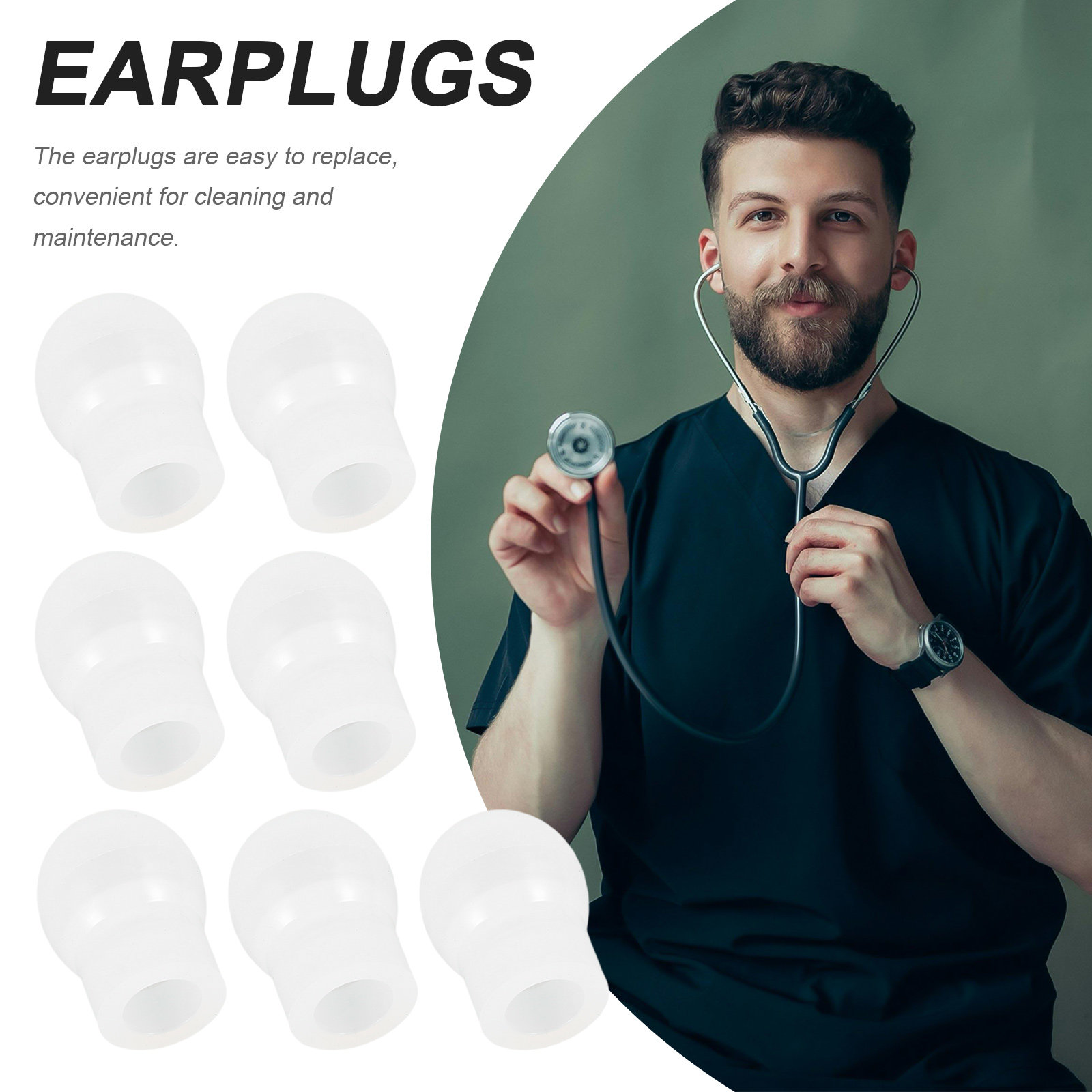 8Pcs Soft Silicone Stethoscope - Silicone Ear Tip Replacement recension och pris