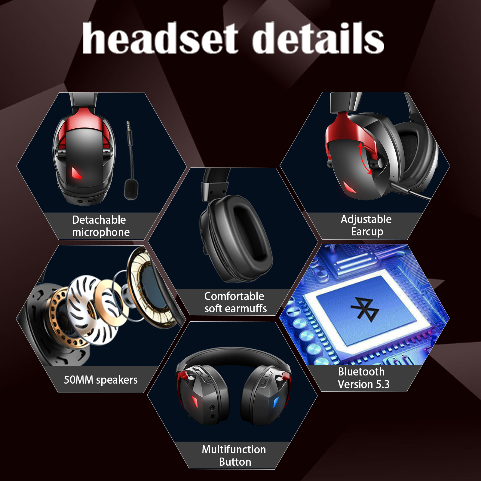 Wireless Gaming Headset with D - Gaming Headset Rgb recension och pris