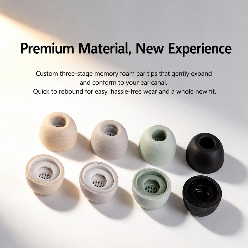 Three-layer Memory Foam Ear Ti - Earphone Foam Tip recension och pris