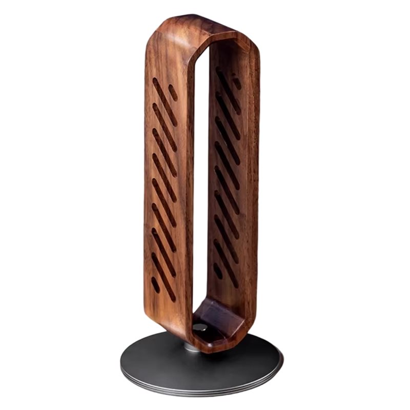 FFYY-Rotating Walnut Wooden He - Headphone Stand Desk recension och pris